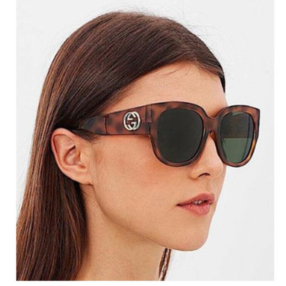 GUCCI Gold logo sunglasses